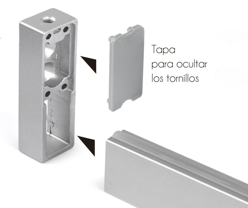 sistemas de armario tapa soporte cuadrado barra armario